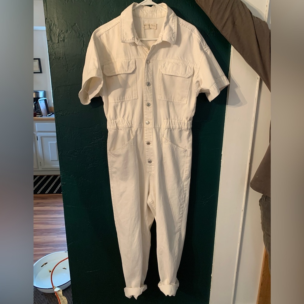 We the Free/Free People white jumpsuit. Size women’s large.